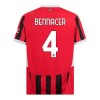 Maillot de Supporter AC Milan Bennacer 4 Domicile 2024-25 Pour Homme